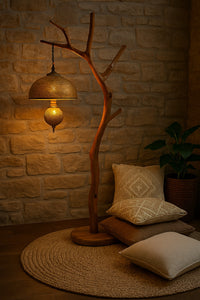 Palestinian Olive Wood Lamp Tulkarm