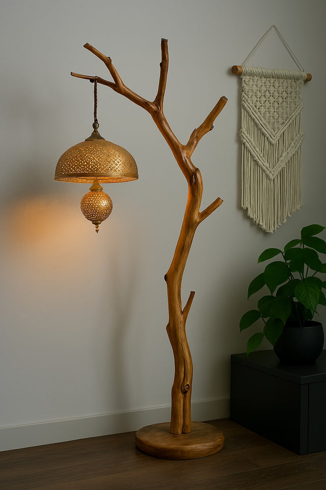 Palestinian Olive Wood Lamp Tulkarm