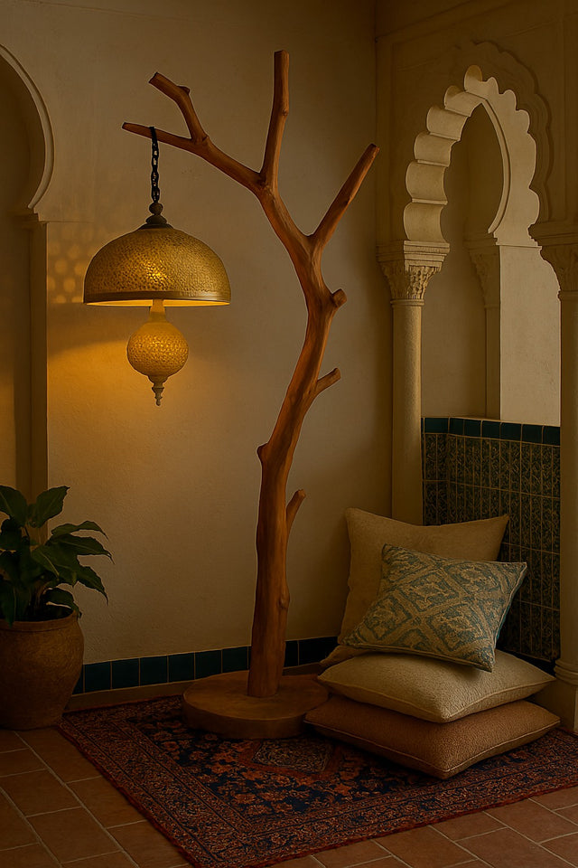 Palestinian Olive Wood Lamp Tulkarm