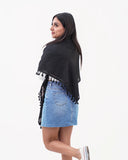 Pure Black Kufiya - PALESTINIAN KUFIYA®