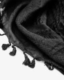 Pure Black Kufiya - PALESTINIAN KUFIYA®