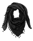 Pure Black Kufiya - PALESTINIAN KUFIYA®