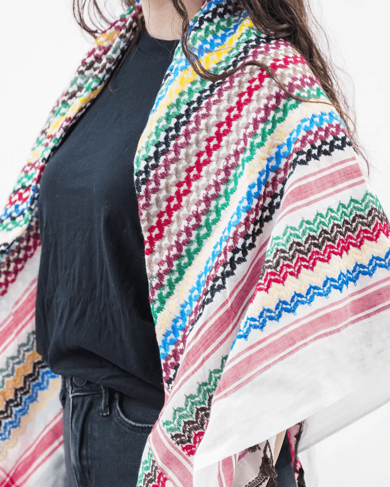 Rainbow Kufiya - PALESTINIAN KUFIYA®