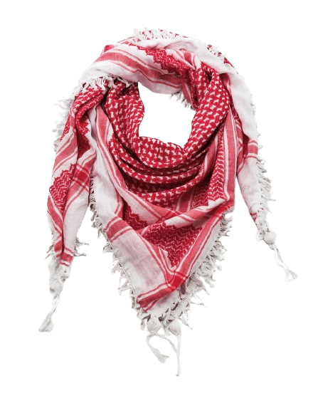 Red & White Kufiya - PALESTINIAN KUFIYA®