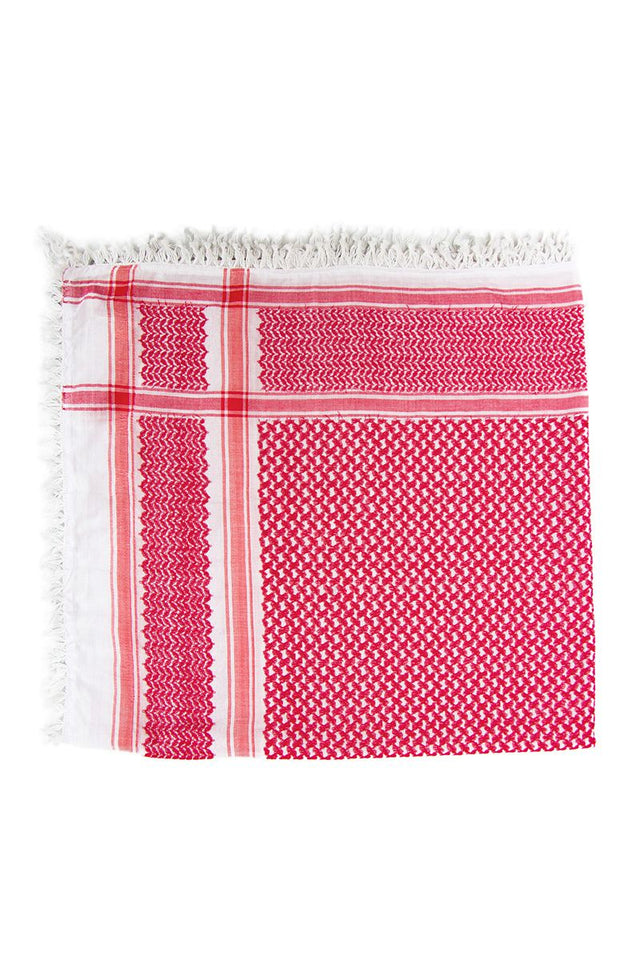 Red & White Kufiya - PALESTINIAN KUFIYA®